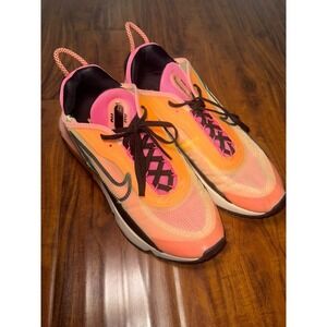 Nike Womens Air Max 2090 CT1290-700 Orange Pink Running Shoes Sneakers Size 9